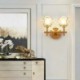 Diamond Shape Wall Sconce Brass Wall Lamp Hallway Bedside Light Nordic Crystal Wall Light