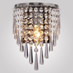 Semi-circular Wall Light with Crystal Accents