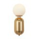 Glass Round Ball Wall Lamp with Capsule Shape Fixture Bedside Study Sconce Nordic Simple Wall Lamp