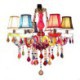 Kids Room Bar Large Colorful Crystal Chandelier European Pendant Light