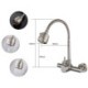 Wall-mounted Stainless Steel Kitchen Faucet with Omni-directional Kitchen Tap