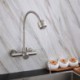 Wall-mounted Stainless Steel Kitchen Faucet with Omni-directional Kitchen Tap
