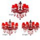 Dining Room Hotel Rooms Luxury Crystal Chandelier European Red Color Pendant Light