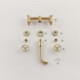Wall Mounted Brass Bathroom Sink Faucet with Industrial Style Basin Mixer Tap