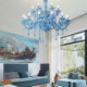 European Large Pendant Light Bedroom Bar Elegant Crystal Chandelier