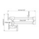 Chrome Swing-arm Wall Mount Kitchen Cold Tap LED Pot Filler Faucet