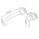 Bathroom Sink Faucet Brushed Gold Brass Wall Mount Faucet Single Handle Mixer Tap