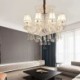 Dining Room Living Room Elegant Crystal Chandelier European White Color Pendant Light