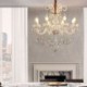 Dining Room Living Room Elegant Crystal Chandelier European White Color Pendant Light