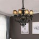 Dining Room Living Room Luxury Crystal Chandelier European Black 10 Light