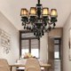 Dining Room Living Room Luxury Crystal Chandelier European Black 10 Light