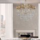 Dining Room Living Room Luxury Crystal Chandelier European Gold Pendant Light