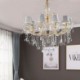 Dining Room Bedroom European Crystal Chandelier Stylish Gold Pendant Light
