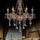 Luxury Amber Color Pendant Light Living Room Study European Crystal Chandelier