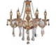 Luxury Amber Color Pendant Light Living Room Study European Crystal Chandelier