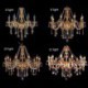 Luxury Amber Color Pendant Light Living Room Study European Crystal Chandelier