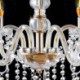 6 Light Vintage Modern Crystal Chandeliers in Crystal Feature Ceiling Light