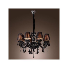 Luxury Modern Black Chandelier Crystal Living 8 Light Black Crystal Chandelier