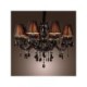 Luxury Modern Black Chandelier Crystal Living 8 Light Black Crystal Chandelier