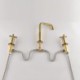 Swivel Split Tap Dual Handles Basin Faucet in Brushed Gold