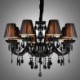 Luxury Modern Black Chandelier Crystal Living 8 Light Black Crystal Chandelier