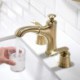 Pull-Out Spout for Brushed Gold Brass Basin Tap