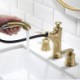 Pull-Out Spout for Brushed Gold Brass Basin Tap