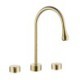 Swan Neck Dual Handles Countertop Faucet Elegant Rain Drop Basin Faucet