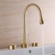 Swan Neck Dual Handles Countertop Faucet Elegant Rain Drop Basin Faucet