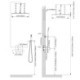 Chrome Rainfall Shower Faucet Set Square Head Shower Hand Shower Set