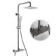 Convenient Piano Press Button Hotel Spa Square Rainfall Shower Head Handheld Combo