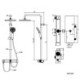 Bathroom Four-function Thermostatic Rainfall Shower System with Chrome Finish