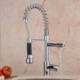 Multifunctional Commercial Kitchen Sink Faucet with Sprayer Chrome Spring Tap