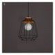 1 Light Matted Black Chandelier American Country Wrought Iron Stoving Varnishing Craftsmanship Pendant Light