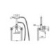 Chrome/Black/Gold Classical Clawfoot Bathtub Faucet Deck Mounted Bathroom Tub Filler with Hand Spray