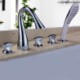 Garden Tub Bath and Shower Mixer Tap with 3 Handles Roman Tub Filler with Hand Shower