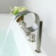 RomanTub Faucet Set Waterfall 2 Handle Bathtub Tap Mixer with Sprayer in Brushed Nickel