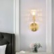 Nordic Wall Lamp Copper Wall Light Modern Glass Wall Sconce Lighting