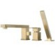 Black/Gold Roman Tub Filler Single Handle Bathtub Mixer Tap With Sprayer