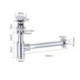 Chrome-Plated Bathroom Basin Waste Bottle Trap with Click-Clack Sink Drain
