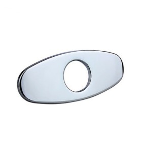 Chrome Tap Escutcheon Elliptical Faucet Hole Cover Deck Plate