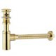 Bathroom Basin Waste Bottle Trap in Golden Finish with Pop-Up Basin Waste