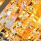 Gold LED Crystal Ceiling Light Living Room Bedroom Graceful LED Flush Mounted Light
