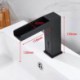 Touch-Free Infrared Bathroom Basin Faucets in Matte Black Stainless Steel Automatic Sensor Faucet