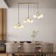 Bedroom Office Nordic Brass Pendant Light Creative Glass Ball Lighting