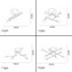 Bedroom Living Room Simple Magic Beans Flush Mount Crossed Ceiling Light