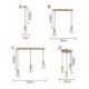 Creative Minimalist Light Fixture Nordic Brass 3 Pendant Cluster Light for Kitchen Island