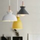 Nordic Simple Iron Arti Three Light Fixture Restaurant Bar Macaron Pendant Light