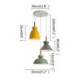 Nordic Simple Iron Arti Three Light Fixture Restaurant Bar Macaron Pendant Light