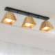 Nordic Four Prism Rotatable Ceiling Spotlight in Wood